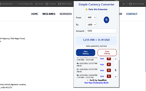 Simple Currency Converter :: Convert currencies with live rates and save last selections.