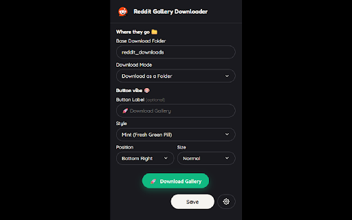 Reddit Picture Gallery Downloader :: One-click high-res download for Reddit galleries.