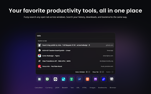 UtilEngine: The Launcher for Your Browser :: The launcher your browser is missing. It brings AI chat, saved sessions, tab search, and everyday tools to every page you visit.