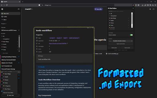 AI Chat Folders — Organize ChatGPT, Claude, Gemini & Grok :: Unlimited free folders for ChatGPT, Claude, Gemini, and Grok. Local-first. Formatted Markdown export included.