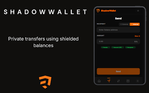 ShadowWallet :: Private Solana wallet with zero-knowledge proofs