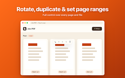 Join PDF — Merge & Combine PDF :: Use Join PDF to merge PDF files and combine PDF into one — merge documents, reorder pages, no uploads, offline.