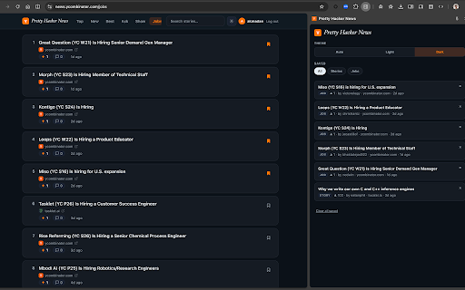 Pretty Hacker News :: Read YC Hacker News in a more UI friendly way with support of saving stories & jobs