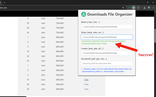 Downloads File Organizer :: Organize your downloads into specific directories based on file types.