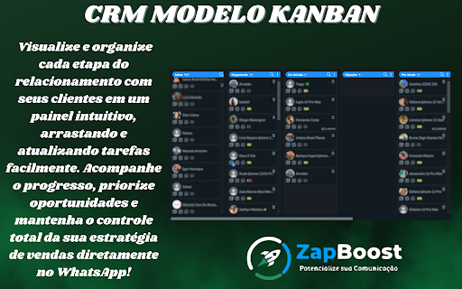 zapboost :: zapboost é um CRM para WhatsApp Web. Organize seus chats e otimize seus negócios no WhatsApp Web