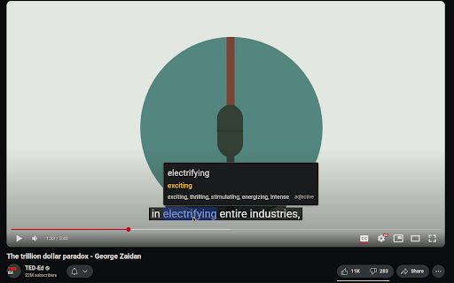 WordPeek :: Learn languages by watching YouTube!