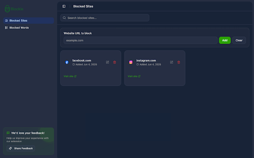 Blockie | Block Websites & Be Productive :: manifest.json description