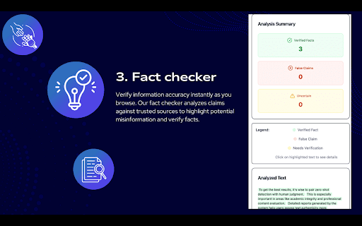 Detecting-ai.com: AI Detector, Humanizer & Fact Checker :: Highlight text to analyze with AI detection, plagiarism checker, humanizer, and fact checker.