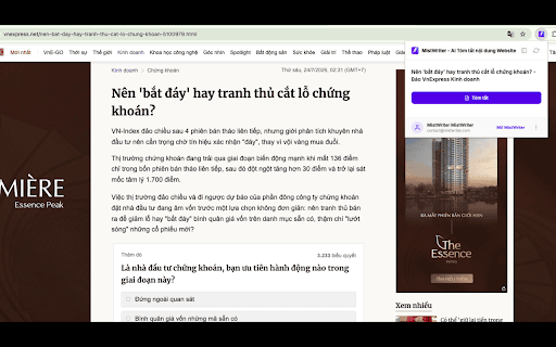 MistWriter - AI Tóm tắt nội dung Website :: Tóm tắt nội dung từ website với MistWriter AI chỉ với 1 click
