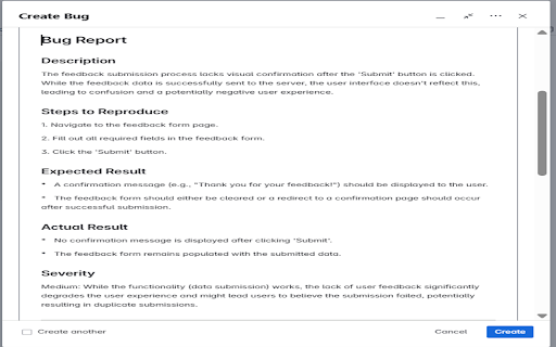 Jira Bug Report Generator :: Generate the bug report
