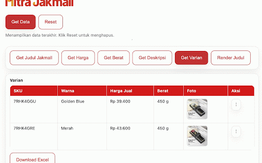 Jakmall SKU Finder (v10 - Auto Fill) :: **Catatan Penting**
Produk ini tidak dibuat untuk diperjualbelikan, tidak digunakan untuk mencari keuntungan pribadi, dan tidak…