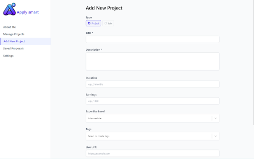 Apply Smart :: Boost your chances of landing freelance jobs with intelligent, personalized proposals — in seconds!
This extension helps…
