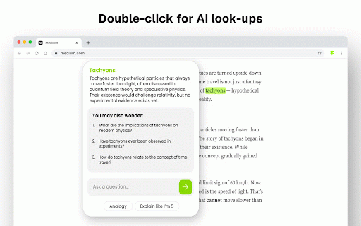 Tachyo: AI browser co-pilot for 3× faster reading & search :: AI browser co-pilot for 3× faster reading & search.