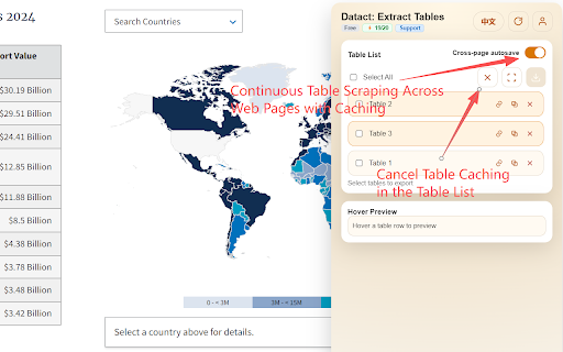 Datact: Table Extractor to Excel :: Capture table areas from pages and export as Excel.
