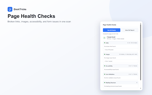 DeskTricks :: Eight office tools, one toolbar. Runs locally, your data stays on your device; only a license check ever leaves it.