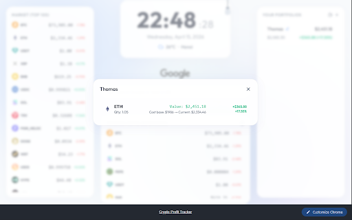Crypto Profit Tracker :: Advanced New Tab with Crypto tracking, portfolios, and weather.