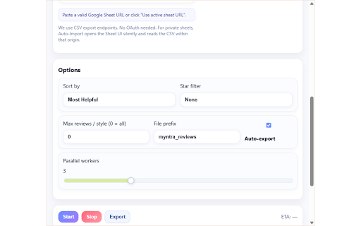 Reviews Scraper Pro — Amazon + Myntra :: ### What it does:
Collects publicly visible product reviews from Amazon.in and Myntra and exports a neatly formatted Excel (.xlsx)…