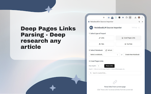 Notebooklm Source Importer :: Export your ChatGPT, Claude, Gemini, Perplexity conversations directly to Google's NotebookLM. Notebooklm Source Importer captures…