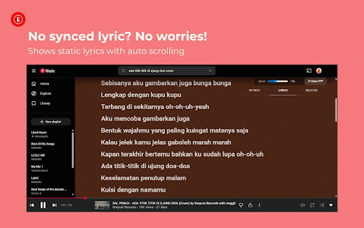 BetterYTMusic :: Enhanced YouTube Music with synced lyrics, Picture-in-Picture, and playback controls.