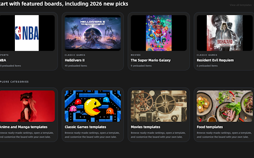 TierMakerPro :: Open TierMakerPro make-list in a Chrome side panel with a mobile-friendly layout.