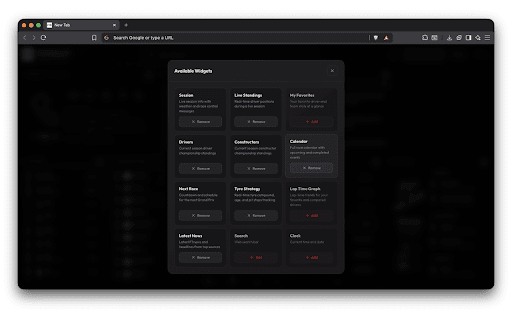 F1X: Live F1 Dashboard & Race Tracker - New Tab :: Live Formula 1 dashboard on every new tab — real-time standings, race calendar, lap times, news & driver stats.