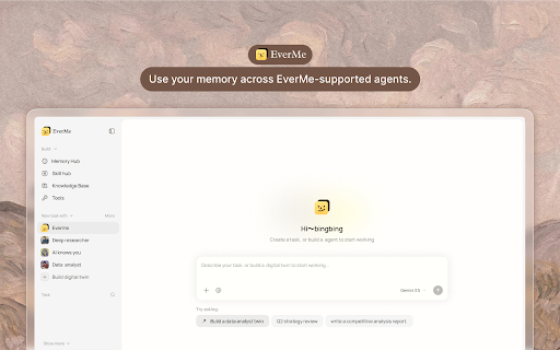 EverMe :: EverMe turns your ChatGPT, Claude, and Gemini conversations into lasting personal memory.