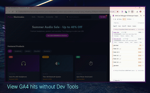 GA4 Live Debugger & DataLayer Inspector :: Real-time GA4 debugger. Monitor dataLayer events, inspect network payloads, and block analytics hits via Side Panel or DevTools.