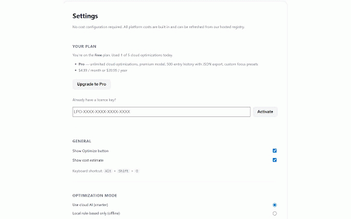 Token Wise :: Live token-cost estimates and one-click prompt rewrites for ChatGPT, Claude, Perplexity, Gemini, and Grok. Zero setup.