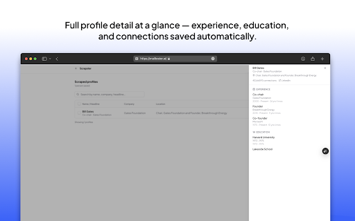 Scrapster — LinkedIn Profile Scraper / Saver :: Save LinkedIn profiles to your Scrapster dashboard with one click.