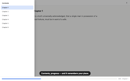 EPUB Reader — Open ePub in Browser :: Open and read EPUB files in your browser — no download, no ads. Vertical scrolling and a clean layout on any device.