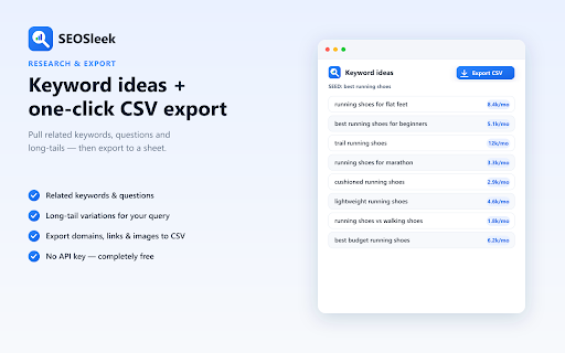 SEOSleek – SERP, DR & Domain Age Checker & On-Page SEO Analyzer :: Check Domain Rating & domain age on every SERP result. Spot weak competitors, find easy keywords, export to CSV — free.