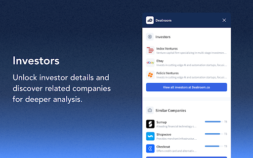 dealroom.co :: Discover instant company insights while browsing with the Dealroom.co Chrome Extension