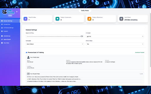 EZ Link Ladder :: AI-Powered LinkedIn Engagement on Autopilot