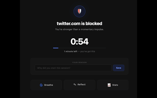 Undrift :: Quit distracting websites with blocking, interventions, time tracking, and streaks.