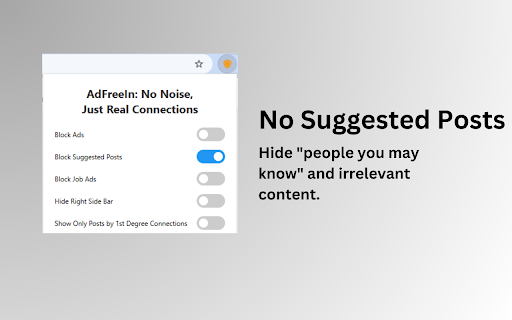 AdFreeIn: No Noise, Just Real Connections :: Block clutter and focus on real updates from your network.