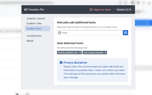 Foundry Pro :: This tool adds new menu items to the Palantir Foundry UI for developers.