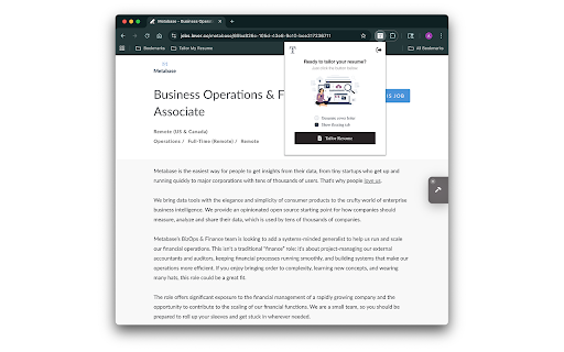 Tailor My Resume :: Tailor My Resume - Instantly optimize your resume to showcase the best version of yourself for each job application.