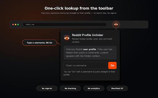 Reddit Profile Unhider :: Reveal Reddit content that's been hidden on a user's profile, removed by mods, or deleted.