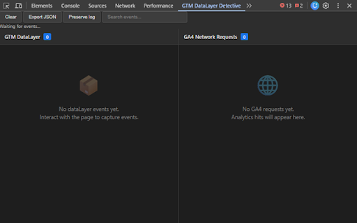 GTM DataLayer Detective :: Real-time monitoring of Google Tag Manager dataLayer and GA4 analytics events