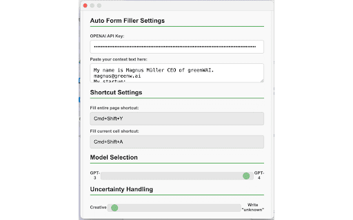 Fast Form Filler :: Automatically fill forms using AI