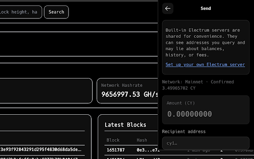 Cykuza Wallet :: Non-custodial Cyberyen wallet. Keys never leave your device. Encrypted vault ciphertext only — no telemetry, no cloud.