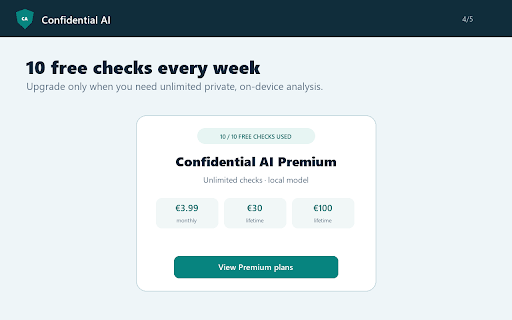 Confidential AI :: Detects and locally anonymizes personal data before a prompt is sent to an AI service.