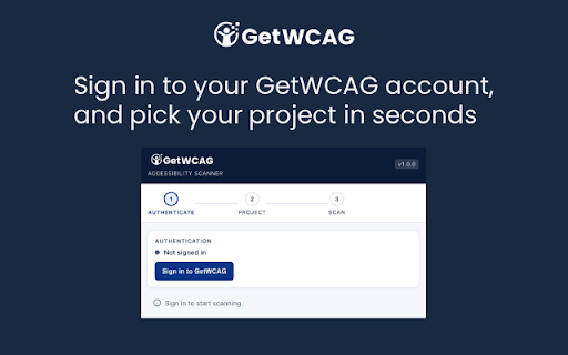 GetWCAG Accessibility Scanner :: Run instant WCAG 2.2 accessibility scans on any page. Locate failing elements and save results to your dashboard.