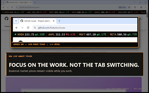 Stock Ticker: Live Stock Market Prices :: See the stock market today at a glance with a slim live ticker of real-time prices on top of every page.