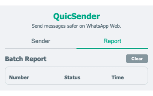 QuicSender for WhatsApp :: Send messages faster on WhatsApp Web safely. Batch messaging with safety delays and detailed reporting.