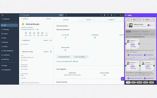 Vieu Chrome Extension - Get introduced to your buyers :: Find warm intro paths across your network and turn them into introductions to your buyers.
