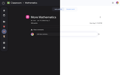 Modern Classroom :: Introduces Dark mode, Customisation options, and a revised modernised aesthetic to Google Classroom™!