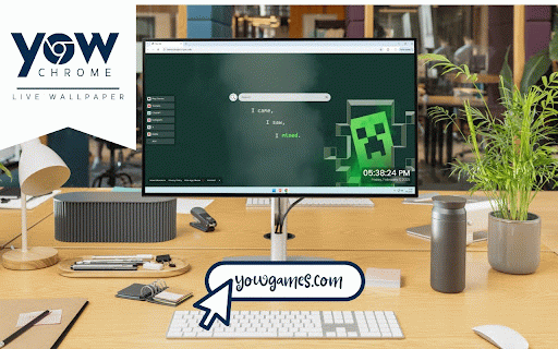 Minecraft Creeper Live Wallpaper :: Iconic Minecraft Creeper emerges from the shadows with an eerie green glow.