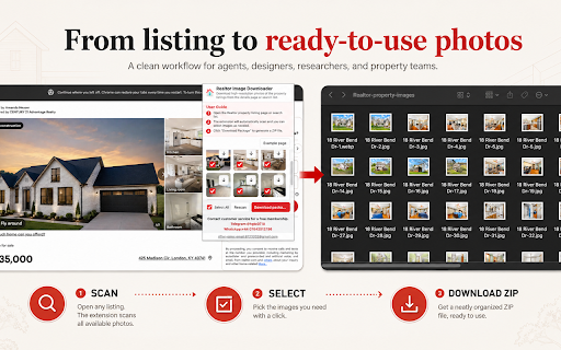 Realtor Property Image Downloader :: Download high-resolution photos of properties from the Realtor listings or search results.