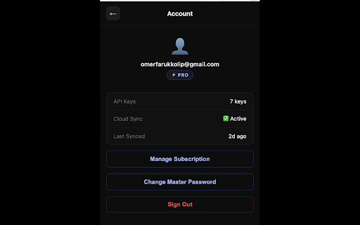 API Locker :: Store, organize & auto-suggest API keys in Chrome. AES-256 encrypted. Smart site detection. Your keys never leave your device.